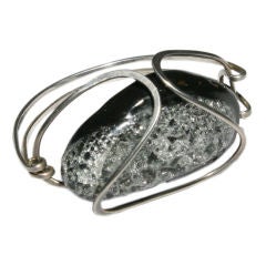 ELSA FREUND Abstract Silver Bracelet (1960's)