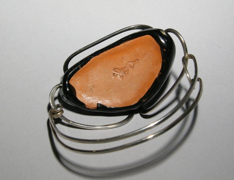 Women's ELSA FREUND Abstract Silver Bracelet (1960's)
