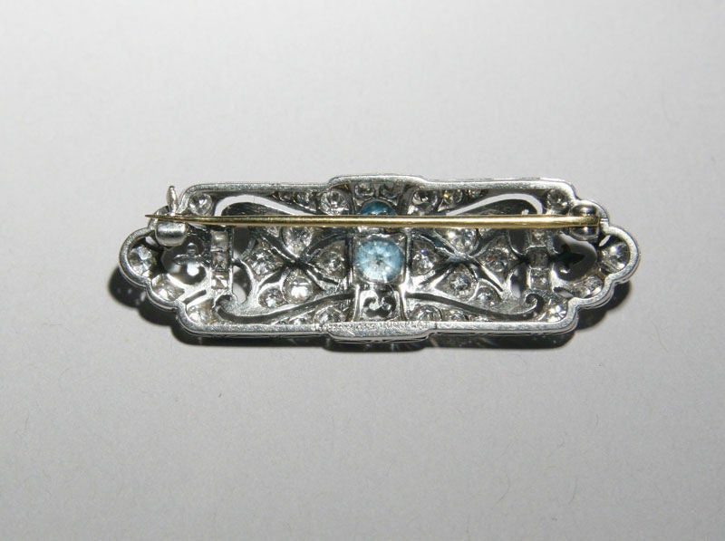 Tiffany Art Deco Platinum and Diamond Brooch c1920s In Excellent Condition For Sale In New York, NY