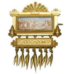 1870s Eugene Fontenay Etruscan Revival Antique Brooch 
