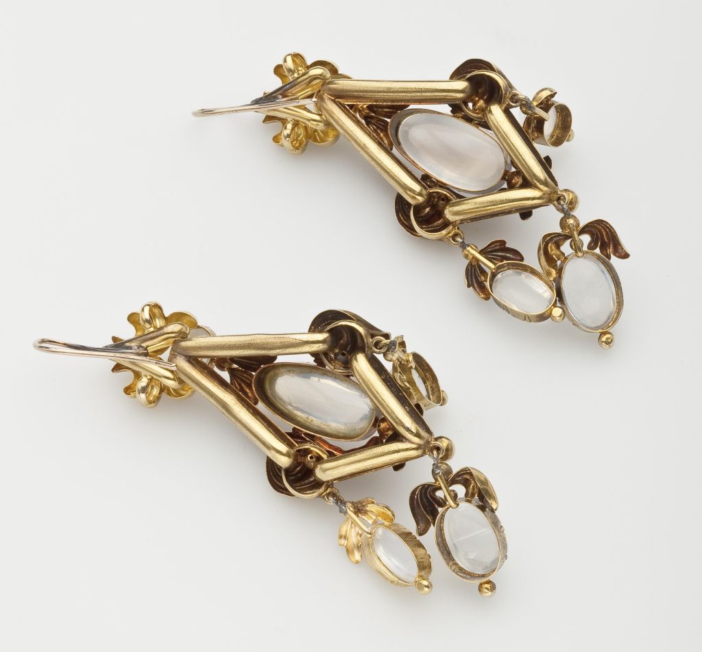 Women's Antique Moonstone Earrings