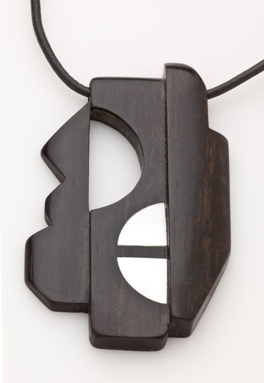 ALEXANDRE NOLL Ebony Pendant (1950's)
