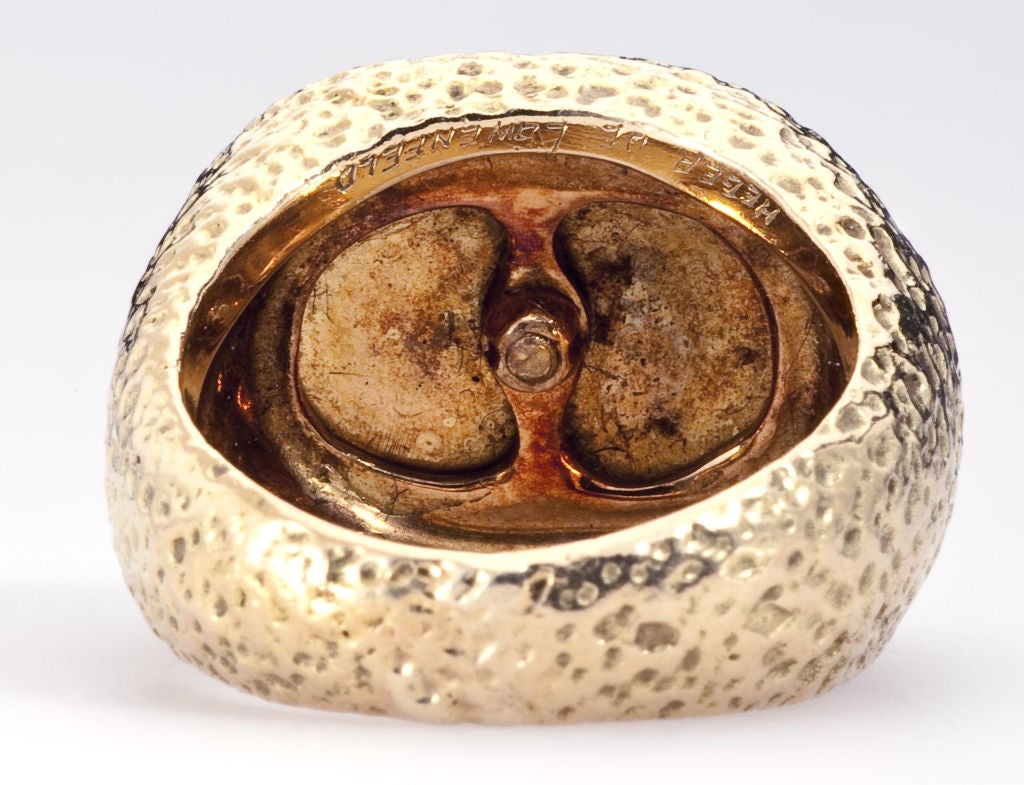 GEORGES BRAQUE Gold and Enamel Ring In Excellent Condition In New York, NY