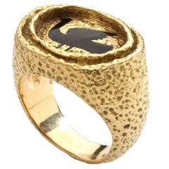 GEORGES BRAQUE Gold and Enamel Ring