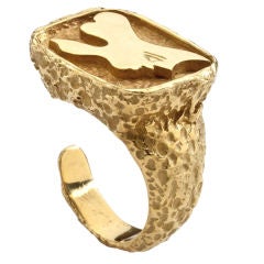 GEORGES BRAQUE Gold Ring 1960's
