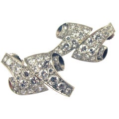 Diamond Scroll Earrings