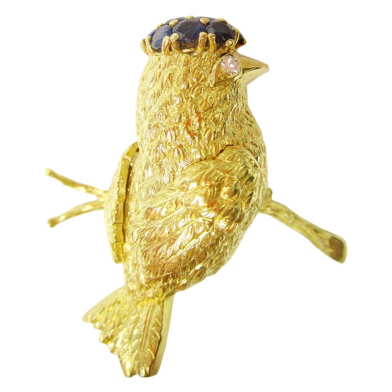 Tiffany's & Co. Gold Bird Brooch For Sale