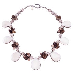 Deborah Liebman Smoky Quartz and Sterling Silver Necklace