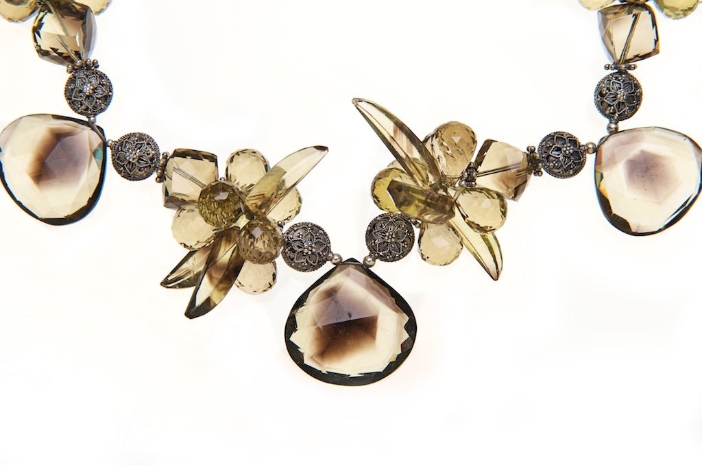 Deborah Liebman Bio Lemon Quartz and Lemon Quartz Sterling Silver Necklace