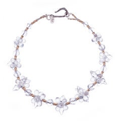 Crystal Quartz Sterling Silver Gold Necklace 7