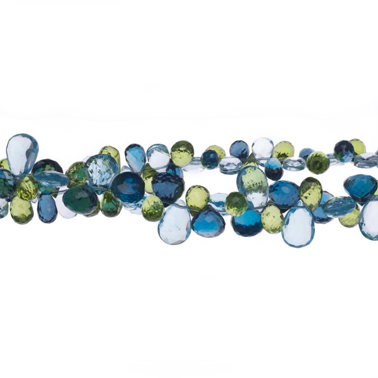 blue topaz and peridot necklace