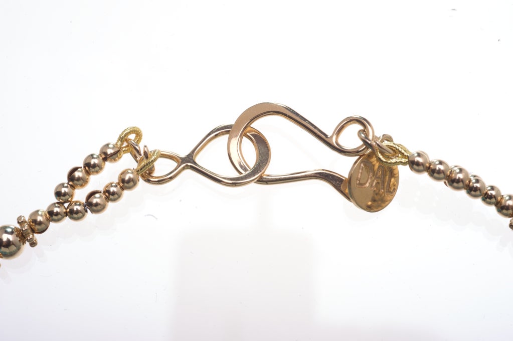 Deborah Liebman Orange Citrine Ruisseau des Briolettes Necklace in Yellow Gold In New Condition For Sale In Kansas City, MO