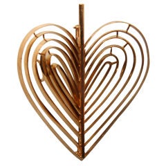 Golden Open Heart Pin
