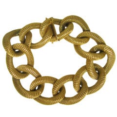 18 Karat Gold Curb Link Bracelet