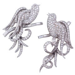 A Pair of Diamond Brooches