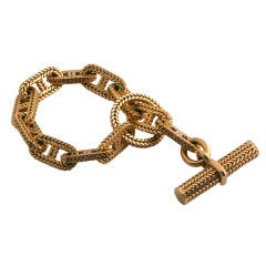 HERMES Yellow Gold "Chaine D'Ancre" Bracelet