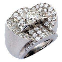 An Art Deco Diamond Cocktail Ring