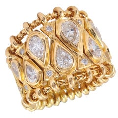 RENE BOIVIN. An Articulated Diamond 'Passementerie' Ring.