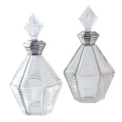 A Pair of Cut-Glass Decanters.