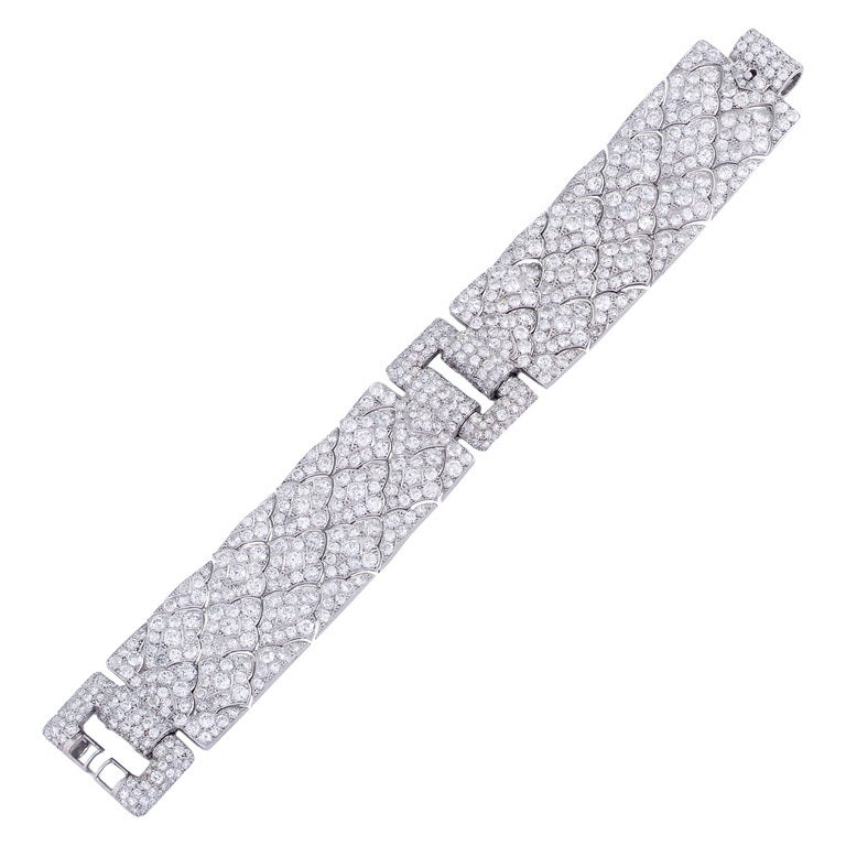 CARTIER. An Important Diamond Bracelet. For Sale
