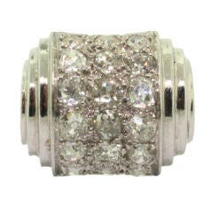 RENE BOIVIN. A Platinum and Diamond Lady's Chevalière Ring.