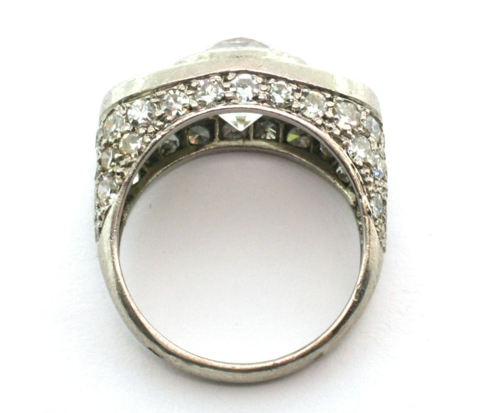 Women's RENE BOIVIN. A diamond lady's chevaliere ring