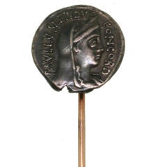 WIESE. A stickpin with Roman coin circa 140BC