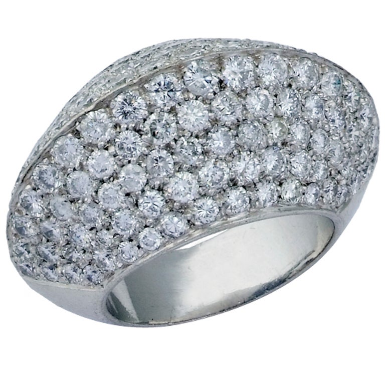 RENE BOIVIN. A Diamond "Crête" Ring. For Sale