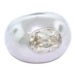 RENE BOIVIN. A Diamond and Platinum ring.