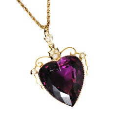 Heart of My Heart: Amethyst Pearl Pendant Necklace
