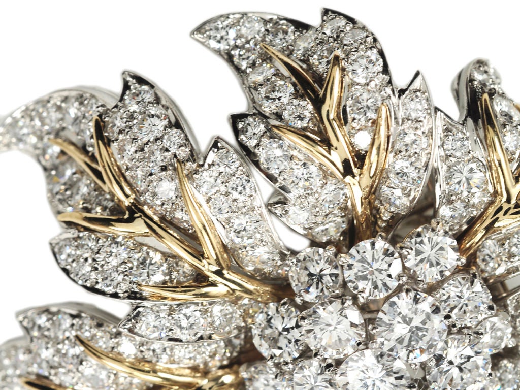 My Glitterati: Mid 20th Century Diamond Brooch For Sale 1