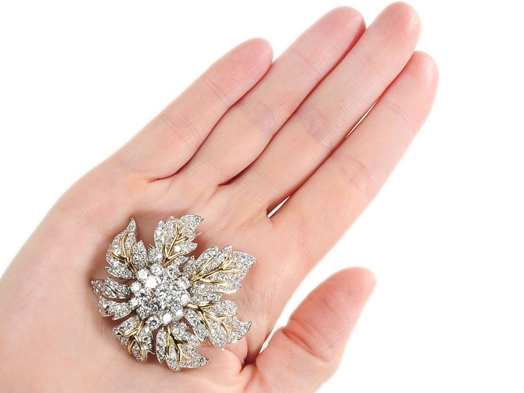 My Glitterati: Mid 20th Century Diamond Brooch For Sale 5