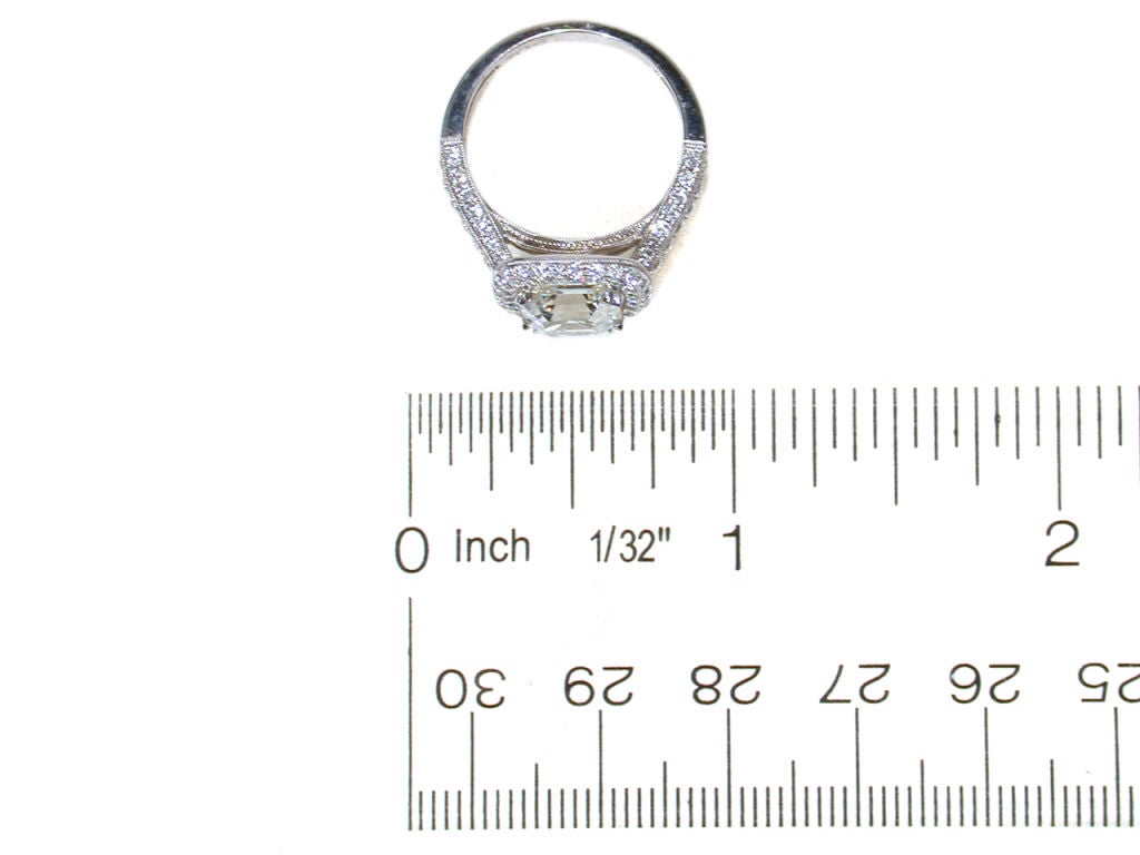 Asscher Cut Diamond Ring 3 Carats 3