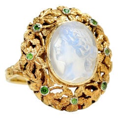 Magnificent Carved Moonstone Ring