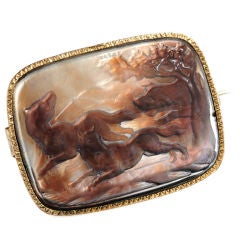 Superb Victorian Carved Brooch of Mother-of-Pearl