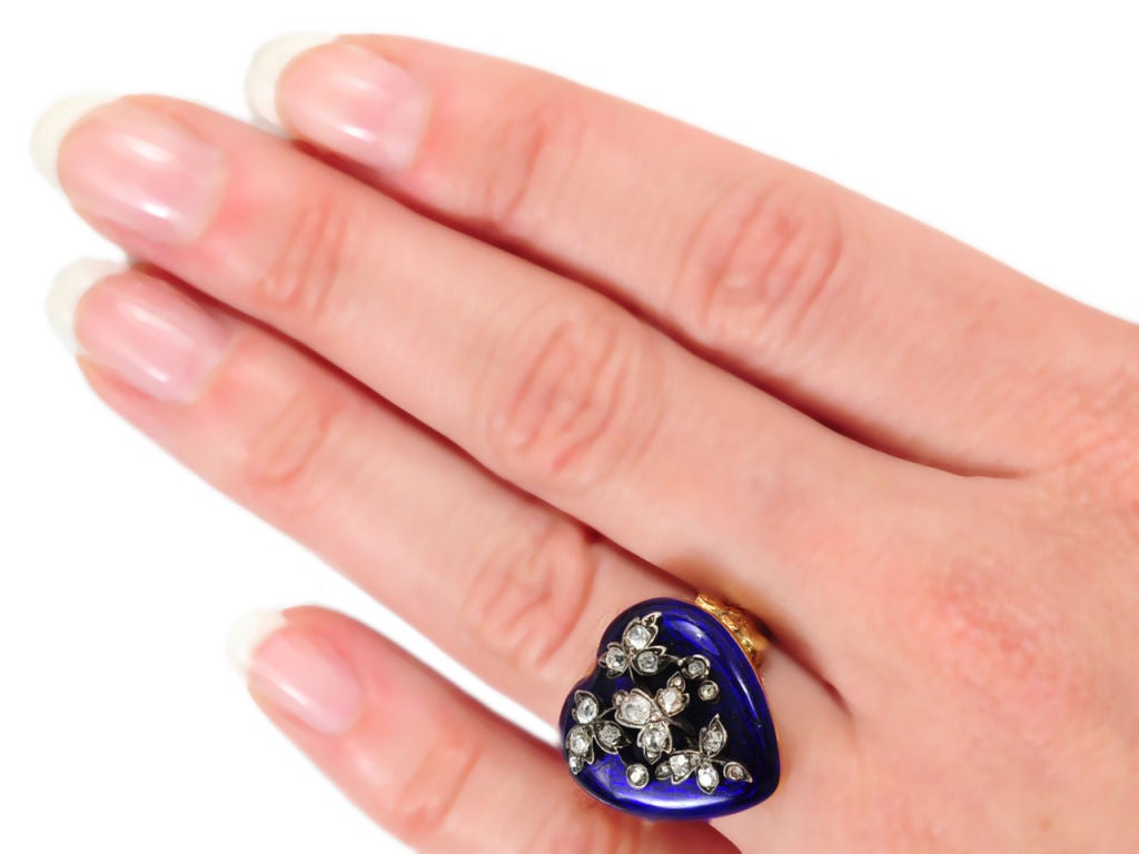 Women's Locked in Embrace - Diamond Heart Locket Ring