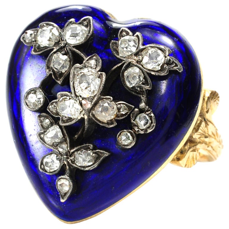 Locked in Embrace Diamond Heart Locket Ring at 1stDibs