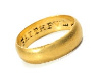 Very Rare 17th C. Poesy Ring