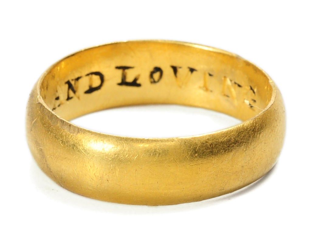 Very Rare 17th C. Poesy Ring