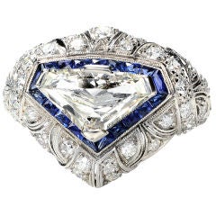 Exceptional Diamond Sapphire Ring
