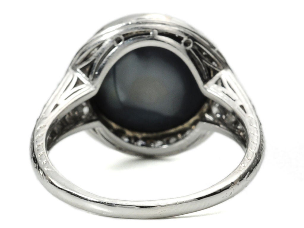 J. E. Caldwell Black Opal & Diamond Ring 2