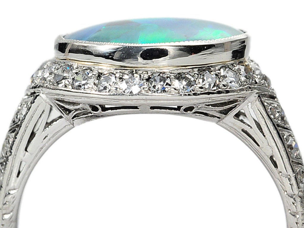 J. E. Caldwell Black Opal & Diamond Ring 3
