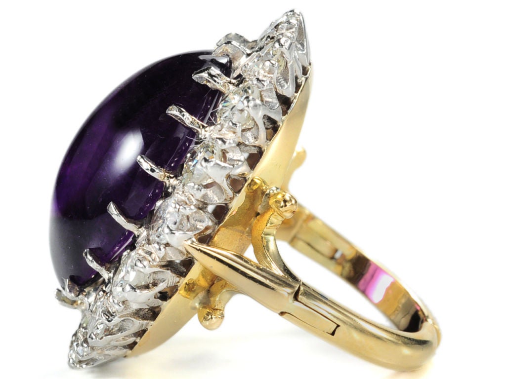 Women's The Finer Life - Amethyst Diamond Cluster Ring