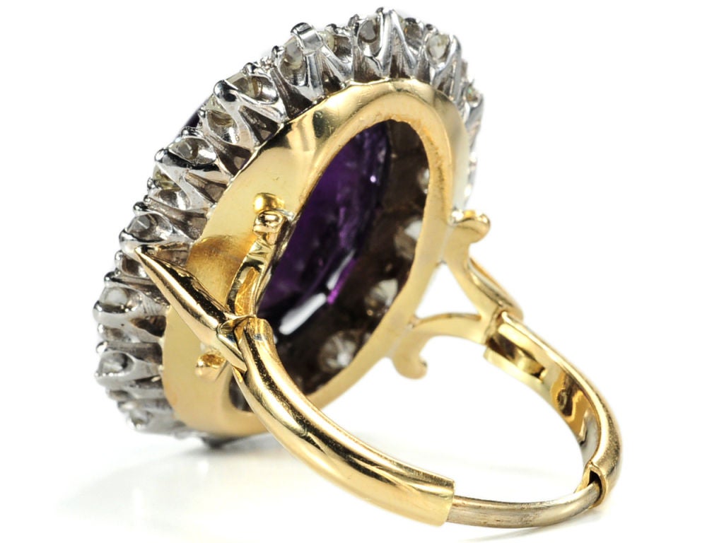 The Finer Life - Amethyst Diamond Cluster Ring 1
