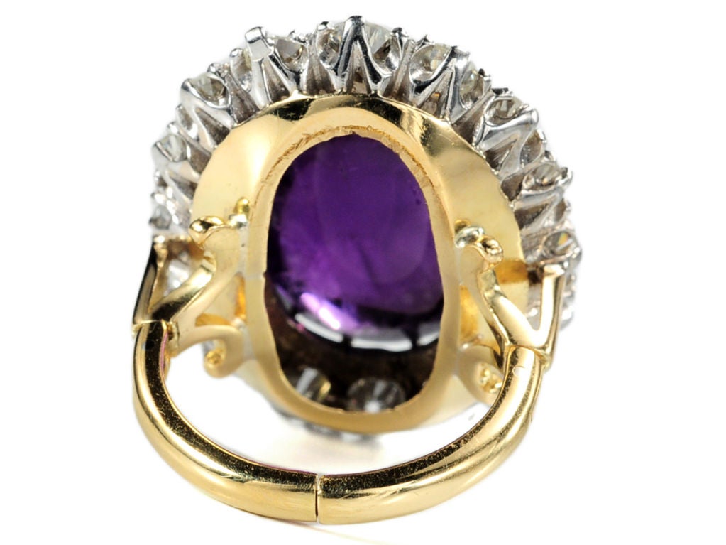 The Finer Life - Amethyst Diamond Cluster Ring 2