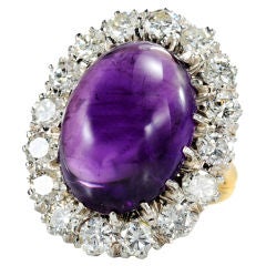 The Finer Life - Amethyst Diamond Cluster Ring