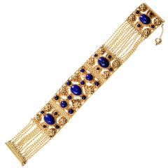 Antique A King's Ransom - Gold & Lapis Bracelet
