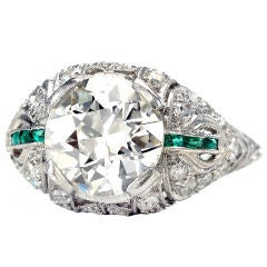 Out of this World Diamond & Emerald Ring