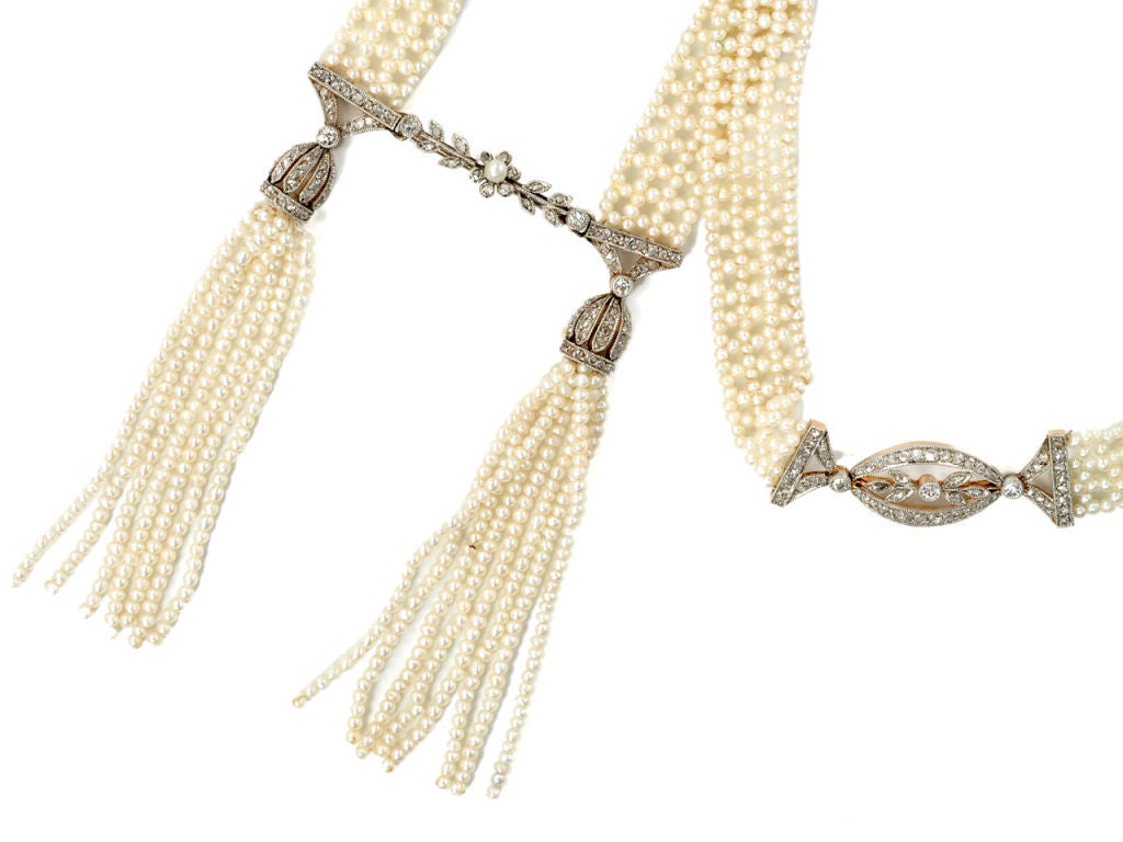 Edwardian Essence in a Diamond Pearl Sautoir