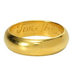 "Time Shall Tell I Love You Well" Antique Poesy Ring
